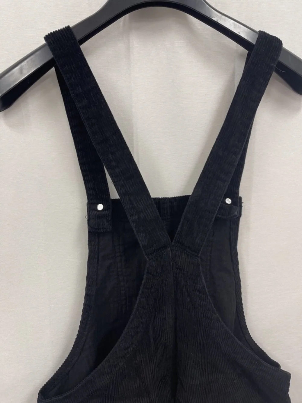 Black Corduroy Overalls with pockets - Picture 2 of 2